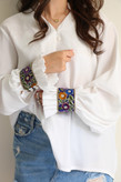 شومیز زنانه مچ سوزن دوزی
