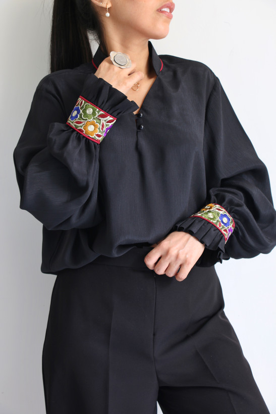 شومیز زنانه مچ سوزن دوزی
