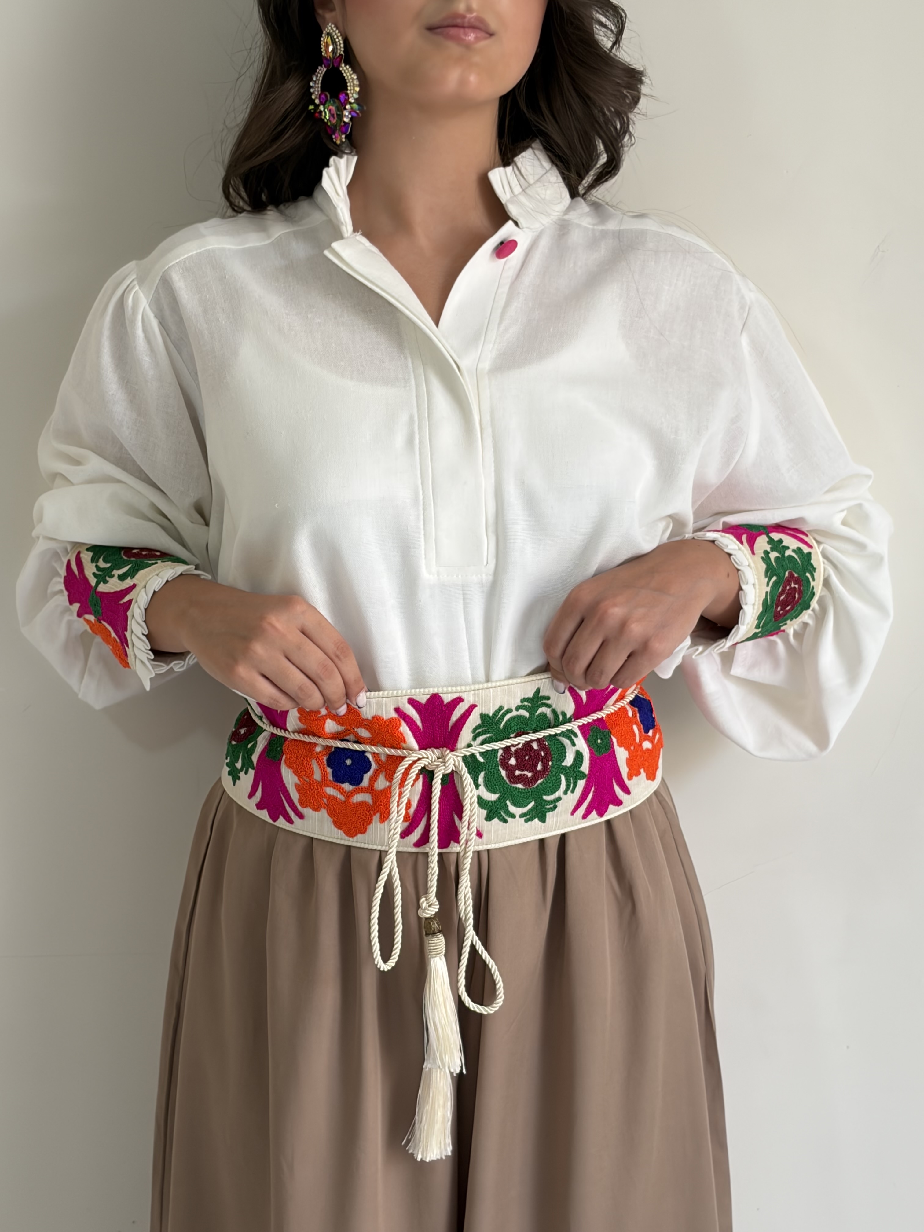 شومیز لینن مچ سنتی